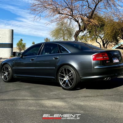 20inch Ace Alloy AFF02 Gloss Mica Grey Machined on 2008 Audi S8
