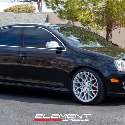18 inch Rotiform BLQ Silver Machined R110 on a 2006 Volkswagen Jetta GLI