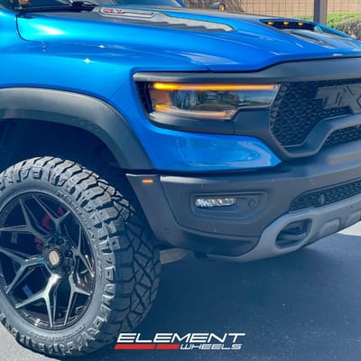 22 inch 4Play Off-Road 4P06 in Brushed Black on a 2022 Dodge Ram 1500 TRX