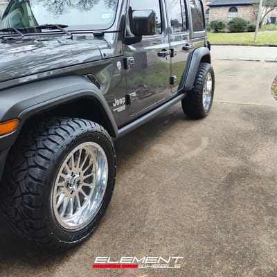 20 inch Force Off-Road F36 Fully Polished on a 2021 Jeep Wrangler JL Rubicon