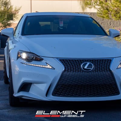 20 inch Staggered Niche Misano Gloss Black M119 on a 2014 Lexus IS350 RWD