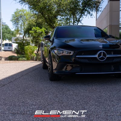 20 Inch Lexani Aries in Full Gloss Black on a 2022 Mercedes Benz CLA250