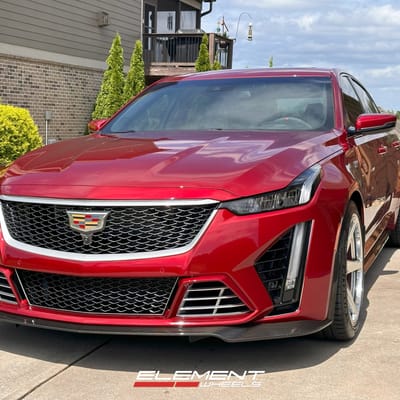 20 inch Staggered Variant Sena in Raw Milled on a 2023 Cadillac CT5-V Blackwing