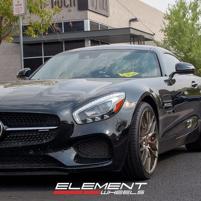 20 inch Staggered Savini SV-F2 Matte Bronze on a 2016 Mercedes Benz AMG GTS
