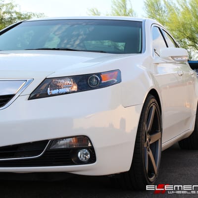 20 inch STR 607 Matte Gunmetal on 2014 Acura TL w/ Specs