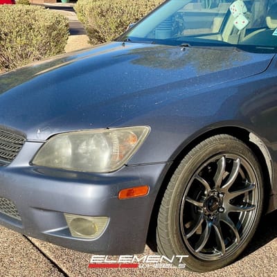 17 inch Vors TR4 in Hyper Black on a 2002 Lexus IS300