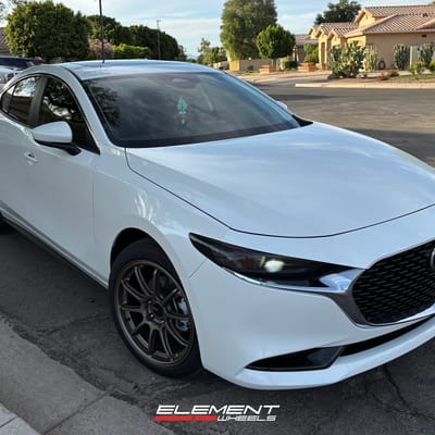 18 inch Enkei Triumph Matte Bronze on a 2025 Mazda 3