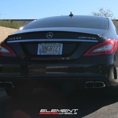 20 Inch Staggered Ferrada Forge-8 FR7 Matte Black on 2015 Mercedes Benz CLS63S AMG