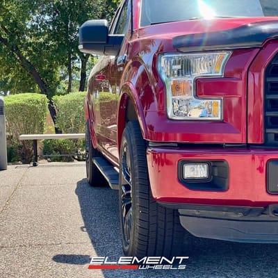 20 Inch Fuel Off-Road Rebar 6 in Blackout on a 2016 Ford F-150