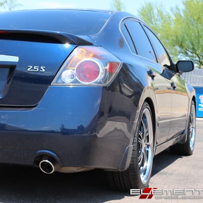 20 inch 2Crave No-02 Gloss Black w/Machined Face and Chrome Lip on 2007 Nissan Altima w/ Specs