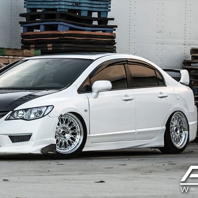 ARC AR01 Silver Machined Face on Honda Civic