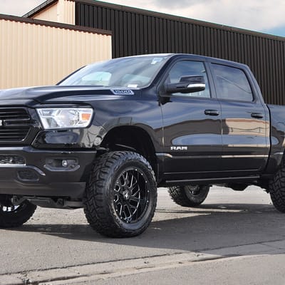 AXE AX2.0 Gloss Black Milled (Compression Forged) On A Ram 1500