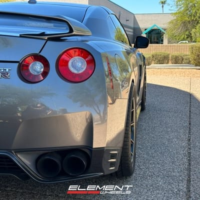 20 inch Staggered Ferrada FR2 Matte Bronze w/ Gloss Black Lip on a 2012 Nissan GTR