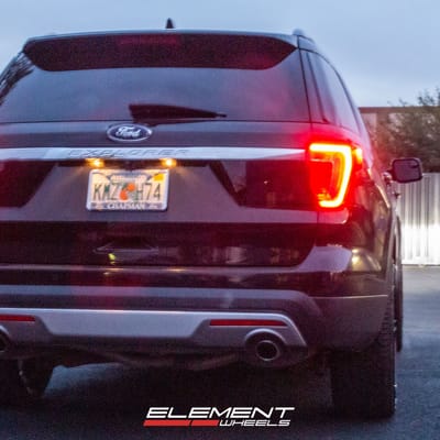 24 inch Element EL11 Gloss Black Milled on a 2017 Ford Explorer