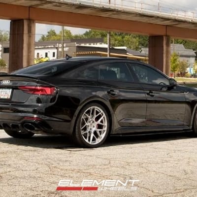 20 inch HRE FlowForm FF01 Liquid Silver on a 2019 Audi RS5