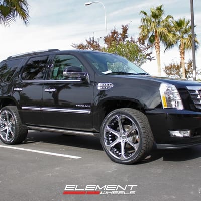Giovanna Dalar V 6 Chrome Wheels on 2010 Cadillac Escalade w/ Specs