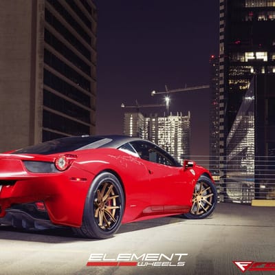 20 inch Ferrada FR2 Bronze wheels On 2011 Ferrari 458 Italia w/ Specs