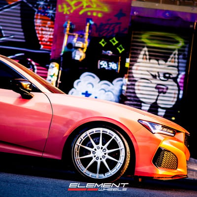20 inch Variant Aure in Raw Milled on a 2023 Acura TLX Type-S