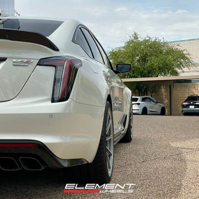 20 inch Staggered Avant Garde AGL74 in Gloss Gunmetal on a 2023 Cadillac CT5-V Blackwing