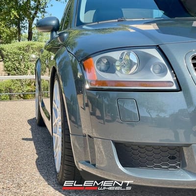 18 inch Rotiform BLQ in Silver Machined on a 2004 Audi TT