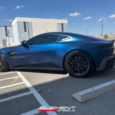 Staggered 20 inch Variant Krypton in Satin Bronze on a 2019 Aston Martin Vantage