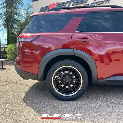 20 inch Curva Concepts CFF76 in Gloss Black w/ Stainless Lip on a 2022 Nissan Pathfinder