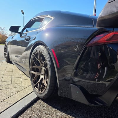 Staggered 19 inch MRR FS01 in Bronze on a 2021 Toyota Supra