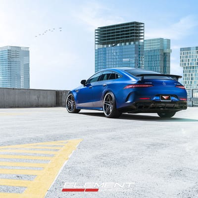 22 inch Staggered Ferrada CM1 Matte Graphite w/ Chrome Lip on a 2020 Mercedes GT63S AMG
