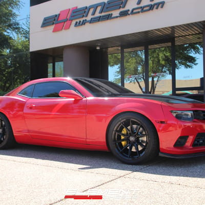 20 inch Staggered Rohana RFX13 Gloss Black on a 2013 Chevrolet Camaro SS