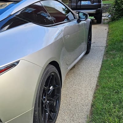 21 inch Staggered Blaque Diamond BD-F25 in Gloss Black on a 2018 Lexus LC500
