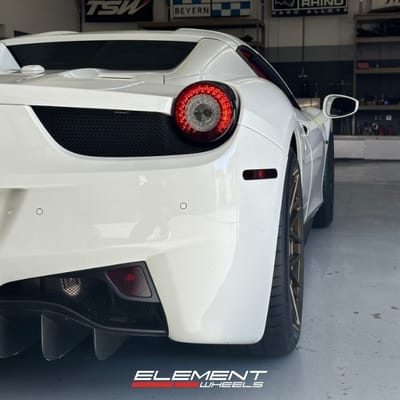 20 and 21 inch Staggered Variant Maxim Satin Bronze on a 2013 Ferrari 458 Spyder