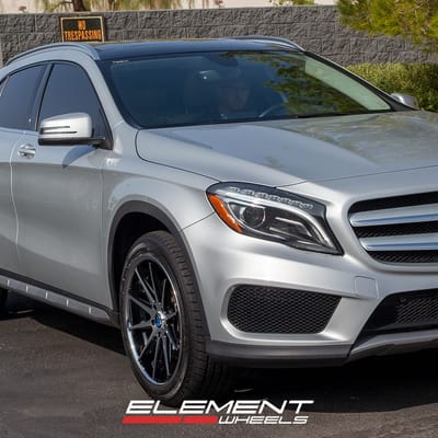 19 inch Rohana RC10 Black Machined w/ Chrome Stainless Steel Lip on a 2015 Mercedes Benz GLA250
