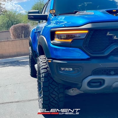 22 inch 4Play Off-Road 4P06 in Brushed Black on a 2022 Dodge Ram 1500 TRX