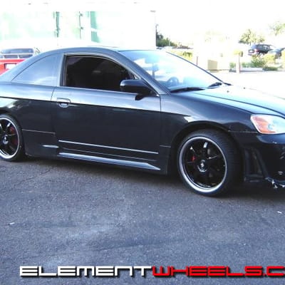 Motegi FF7 Black Wheels on 01 Honda Civic w/ Specs