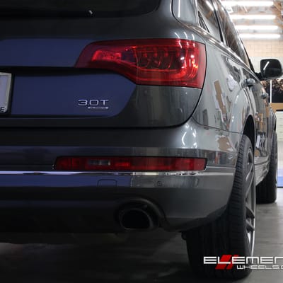 22x10.5 Black di Forza BM7 Titanium on 2014 Audi Q7 w/ Specs