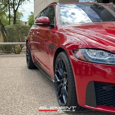 20 inch Brixton Forged RF10 Satin Black (Radial Forged) on a 2018 Jaguar XF V6 Super/Turbo Charged AWD