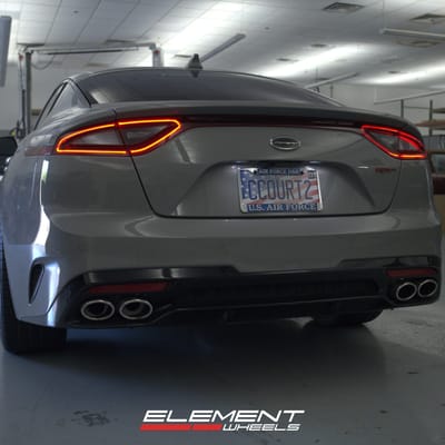Staggered 20 Inch Lexani Shadow in Chrome on 2021 Kia Stinger GT2