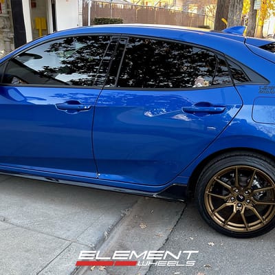 18 inch Option Lab R716 Formula Bronze on a 2019 Honda Civic Hatchback Sport