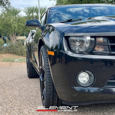 20 inch Staggered MRR M288 in Gloss Black on a 2010 Chevrolet Camaro