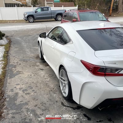 20 inch Staggered Ferrada Forge-8 FR5 Machine Silver on a 2015 Lexus RC-F