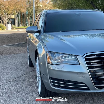 22 inch Element EL15 in Silver w/ Machined Face on a 2012 Audi A8L