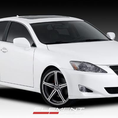 Foose Speed Concave Matte Black Machined on Lexus IS350 w/ Specs