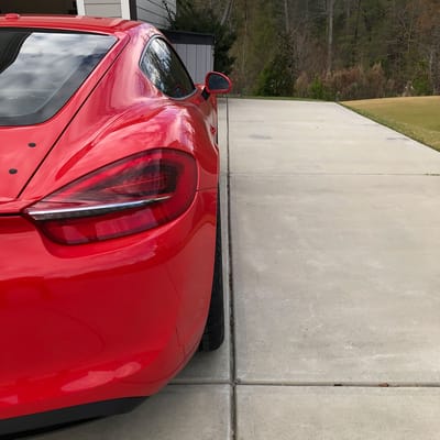 20 inch Staggered Variant Argon Gloss Piano Black on a 2016 Porsche Cayman