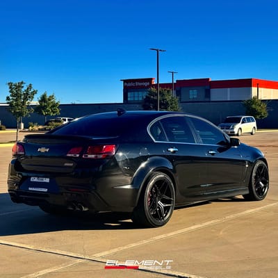 Staggered 20 inch Variant  Zeno in Satin Black on a 2016 Chevrolet SS Sport Sedan
