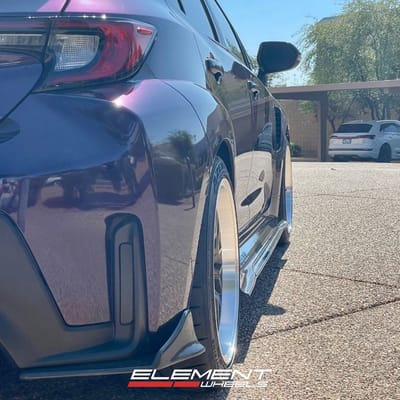 18 inch Ace Alloy AFF04 in Bronze w/ Machined Lip on a 2023 Toyota GR Corolla