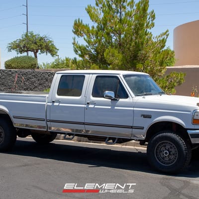 17 inch Black Rhino Armory Matte Gun Black on 1995 Ford F-350 4WD