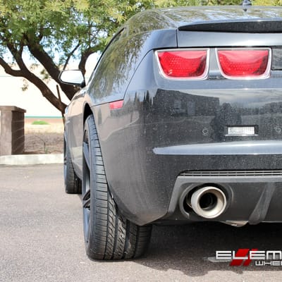 20x10 Blaque Diamond BD6 All Matte Black on 2010 Chevy Camaro SS w/ Specs