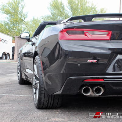 20 inch Staggered MRR M650 Camaro ZL1 Replica Wheels Gloss Graphite on a 2017 Chevy Camaro 2SS w/ Specs