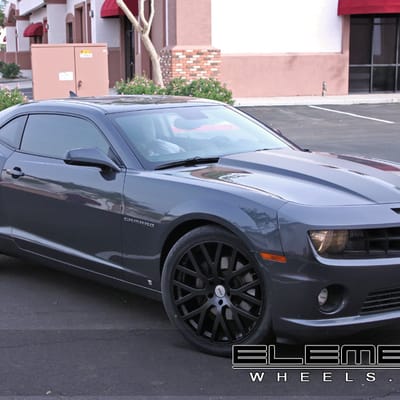 22 inch Staggered TSW Donington Matte Black on 2010 Chevy Camaro SS w/ Specs