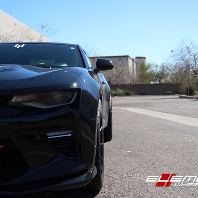 20x9 and 20x10.5 Ferrada FR4 Black on 2016 Chevy Camaro SS w/ Specs